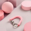 Txuolin Pink Coil Springs Keychain,Spiral Retractable Spring Coil Keychain,Cellphone Snap