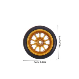 Kisangel Remote Control Car Toys Scale Rubber Tire Car Model Accessories Boys and Girls Plaything