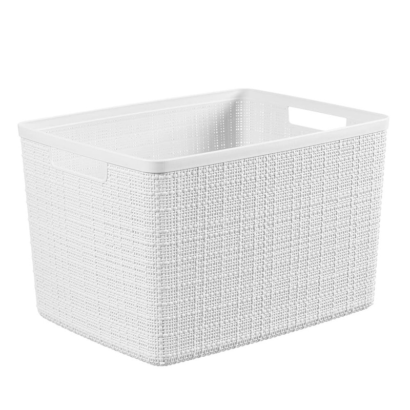 Curver Set of 4 Jute Large Decorative Plastic Organization and