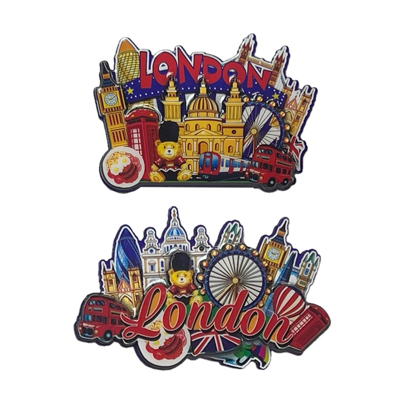 LILAJ Set of 6 London 3D Fridge Magnet Bus &