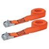2 Pcs Jumbo 2 m Orange Ratchet Tie Down Strap