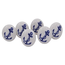 THDC Nautical Drawer Pulls, Drawer Knob, Cabinet Knob, Kitchen Cabinet Pull, Door Knob, Door Pulls (Set Of 6) (Anchor With Rope)