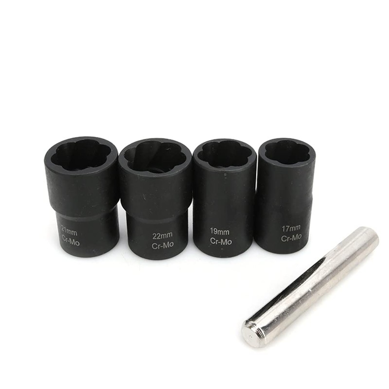 CENPEK 5Pcs Twist Socket Set,1/2 Inch Drive Damaged Bolt Remover,