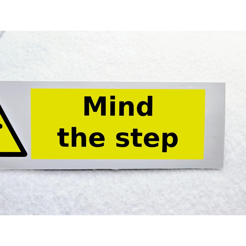 Mind the Step Warning Sticker Waterproof Outdoor Vinyl Sticker 150