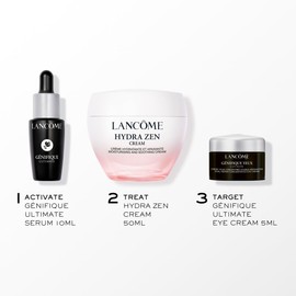 Lancôme - Set de Regalo Hydrazen, Set de Crema Facial HIdratante Hydrazen Cream 50ml, Génifique Ultimate Serum 10m y Génifique Eye Cream 5ml para tu Rutina Anti Signos de la Edad