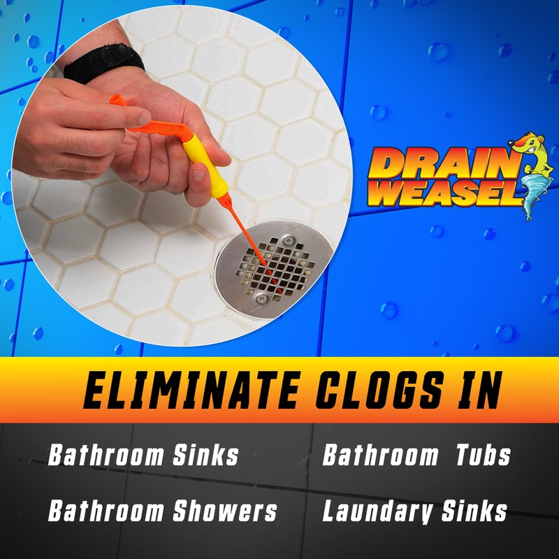 FlexiSnake Pro Drain Weasel Sink Snake Cleaner with New Molded
