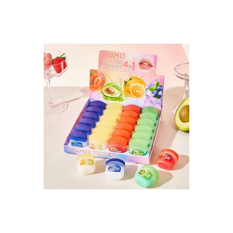 Set Hidratante De Labios Con Varias Frutas, Paquete Con