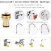 Hydrogarden Garden Hose Fitting Set,Universal Kitchen Mixer Tap Hose Connector