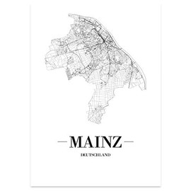 JUNIWORDS Mainz White City Poster, white