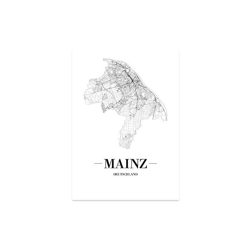 JUNIWORDS Mainz White City Poster, white