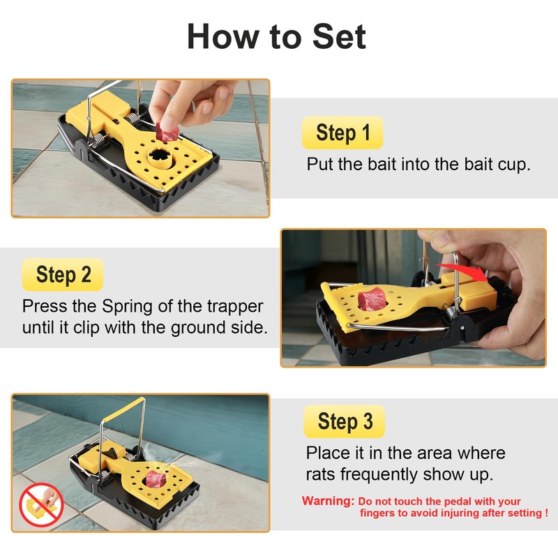【2025 Upgraded Version】 Mouse Traps 6-Pack, Large Mouse Trap Indoor