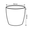 elho Brussels Diamond Round 18 - Flower Pot Indoor -