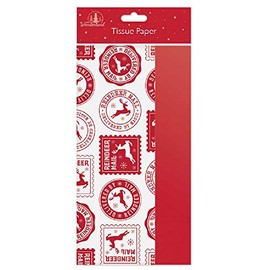8 Sheets of Christmas Tissue Paper Wrapping Paper (Stamp Design), 2760 2761