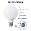 Pazetiv 4 Pack Daylight LED Globe Light Bulbs for Bathroom,