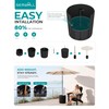 Outdoor Round Umbrella Side Table,3-in-1 Multi-Functional Use,Black