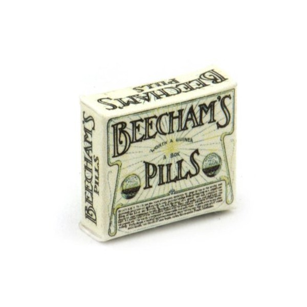 MyTinyWorld 2 x Dolls House Miniature Cream Victorian Beechams Pills