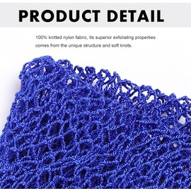 2 Pieces African Net Sponge, Long African Exfoliating Net, Net Bath Sponge Shower Body Scrubber Back Scrubber Skin Smoother, Stretches to Approximately 63" (Blue&Purple)
