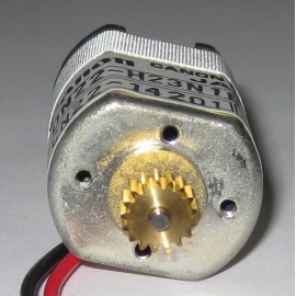 Canon 4 X Canon 24V DC Electric Motor w/ 17 T Brass Gear - 22mm Body / 2mm Shaft Dia.