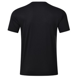 QMP Workout Short Sleeve Tee T Shirts for Men Summer Lightweight Quick Dry Breathable Sun Protection Cooling Casual Running Athletic Running Gym Active Outdoor Shirts Black/Grey/White L
