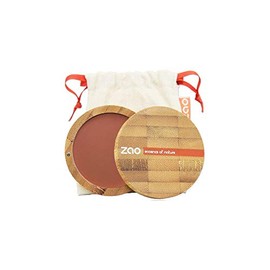 ZAO Compact Blush 321 Brown / Orange / Pink / Red Blush in Refillable Bamboo Tin