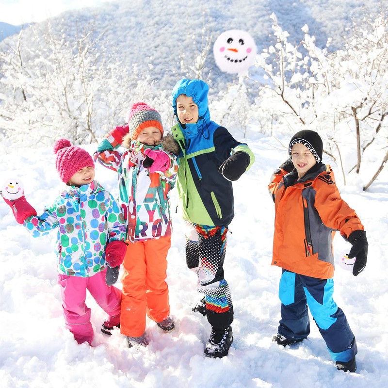 Aneco 12 Pack Snow Toy Ball Set Plush Snowmen Balls