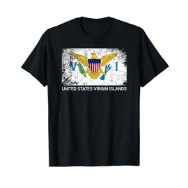USVI Flag T-Shirt | Vintage Made In U.S. Virgin Islands Gift T-Shirt