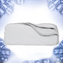 Double-Faced Cooling Blanket for Kids, Q-Max>0.5 Arc-Chill Cooling Fiber Absorbs Body Heat, Breathable Blankets for Adults to Keep Body Cool,Summer Cool Blanket, Soft Cold Blanket（60''x80''）