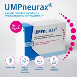 UMPneurax® - Cell Division & Cell New Formation - Dietary Supplement with Uridine Monophosphate, Folic Acid and Vitamin B - Vegan & Good-free - 60 Film-Coated Tablets