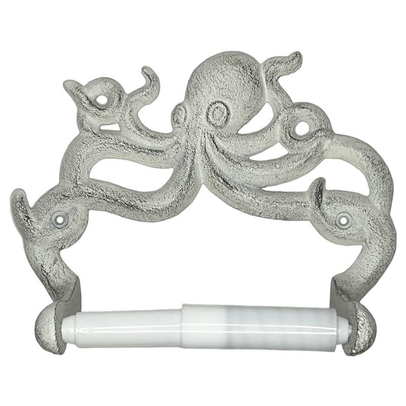 Octopus Toilet Paper Roll Holder – Cast Iron Decorative Wall