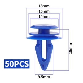 NIYATA 50pcs Car Trim Clips, Blue Wheel Arch Trim Clips Plastic Car Panel Retainers,Front Rear Moulding Fasteners,Auto Fixing Clips for Land Rover Evoque,for Range Rover,for Jaguar