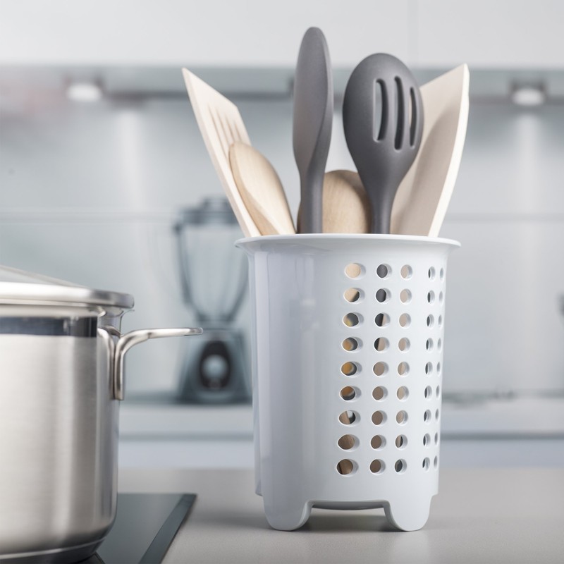 Zeal Cutlery Drainer/Utensil Pot, 14 x 14 x 17 cm,