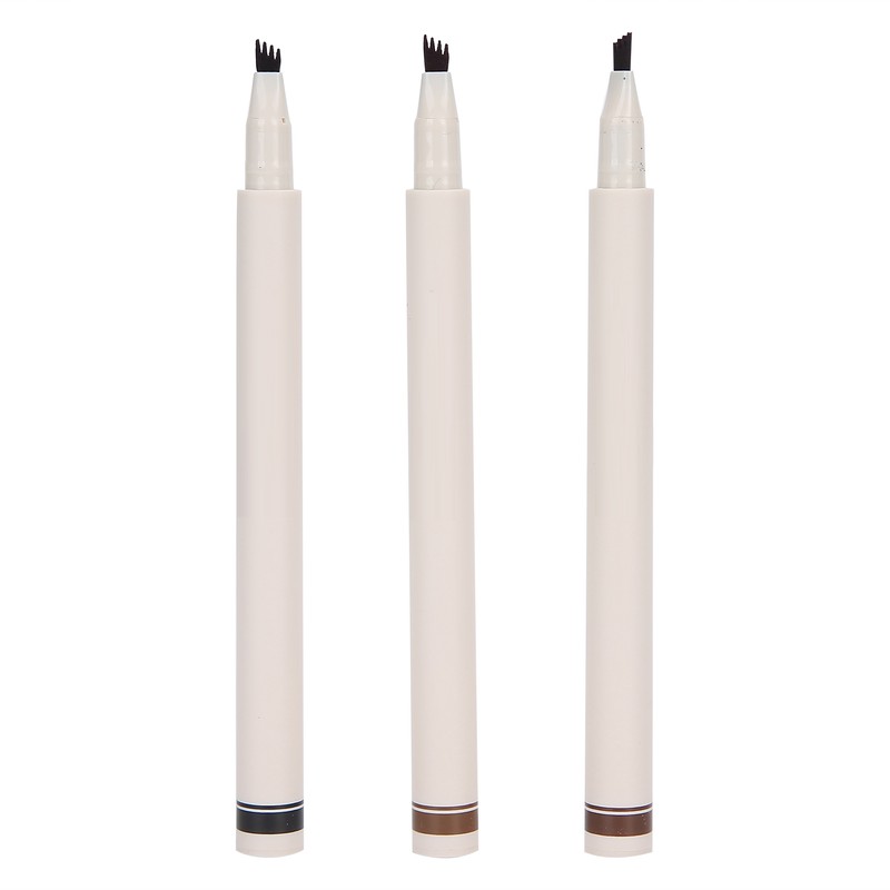 3pcs FOCALLURE Liquid Eyebrow Pencil 4-Fork Eyebrow Pen LongLasting Waterproof