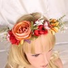 yuruyi Flower Crown for Women, Fake Floral Crown with Pearl