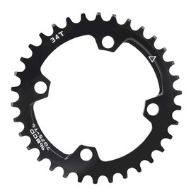 Keenso Mountain Bike Chainring, Bicycle 4 mm Aluminium Alloy Round Chainrings 32T 34T 36T 96BCD Chainring for Mountain Bike (34T)