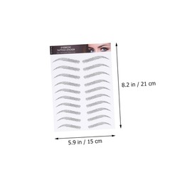 FRCOLOR Sets Temporary Eyebrow Stickers Dark Brown Colours for Instant Natural Brows Sheets