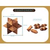BSIRI Adults Games Gifts Wooden Star Cube Puzzle Game Brain