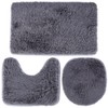 Vilde Bathroom Rug Set Bath Mat Set Bath Mat Grey