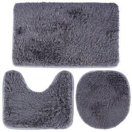 Vilde Bathroom Rug Set Bath Mat Set Bath Mat Grey 3 Tbsp.