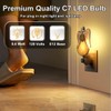 ZwwYvv C7 LED Night Light Bulbs, E12 Candelabra Base 0.6
