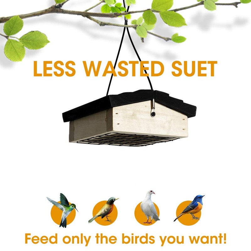 Mardili Cedar Suet Upside-Down Bird Feeder