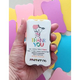 PPAPPAPPIYO Color Blank index cards Business Cards (110) Paper 3.5 in x 2 in - Blank