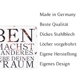 Interluxe Metal Sign "Dem Grillmeister ist kühles Bier" [German Language] - Sign for the Grill as a Gift or Decoration for the Barbecue Licke, Weatherproof and Made in Germany