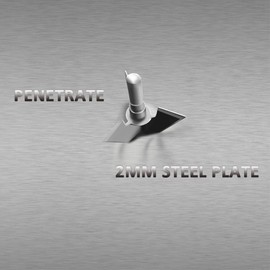 DEEPOWER 4-Pack Archery Broadhead 3 Blade 125Grain Broadhead Solid Hunting Broadhead Fixed 3 Blade 420 Stainless Steel