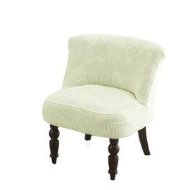 Armless Accent Chair Cover, Jacquard Stretch Armless Slipper Chair Cover,Modern Solid armless Chair slipcover for Living Cafe Hotel (Beige,M)