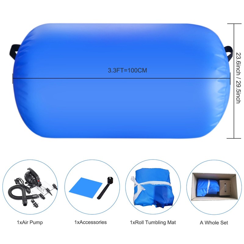 TOSPORT Air Roller Gymnastics Mat 60 75 cm Inflatable Air
