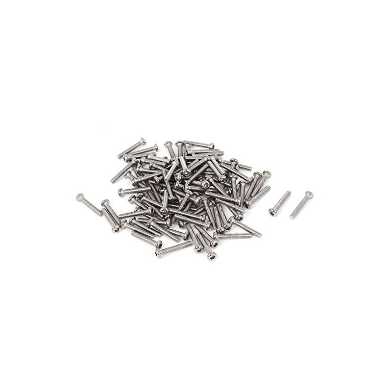 0.4mm Pitch M2x12mm Hex Socket Button Head Bolts Screws 100