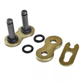 Unbranded 2 Pcs 520 ATV Dirt Bike Master Chains O-rings Clip Type connecting Link (Gold)