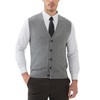 Kallspin Men's Cable Knit Sweater Vest Wool Blend V Neck