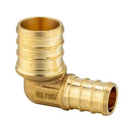50-Pack EFIELD Pex Crimp3/4" X 1/2" Reducing Elbow Brass Fittings, ASTM F1807, No Lead Brass