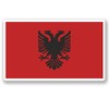 2 x 10cm Albania Flag Vinyl Sticker Bike Laptop Car